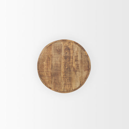 Petite table d'appoint ronde Rowan en brun délavé