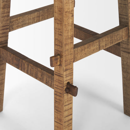 Petite table d'appoint ronde Rowan en brun délavé