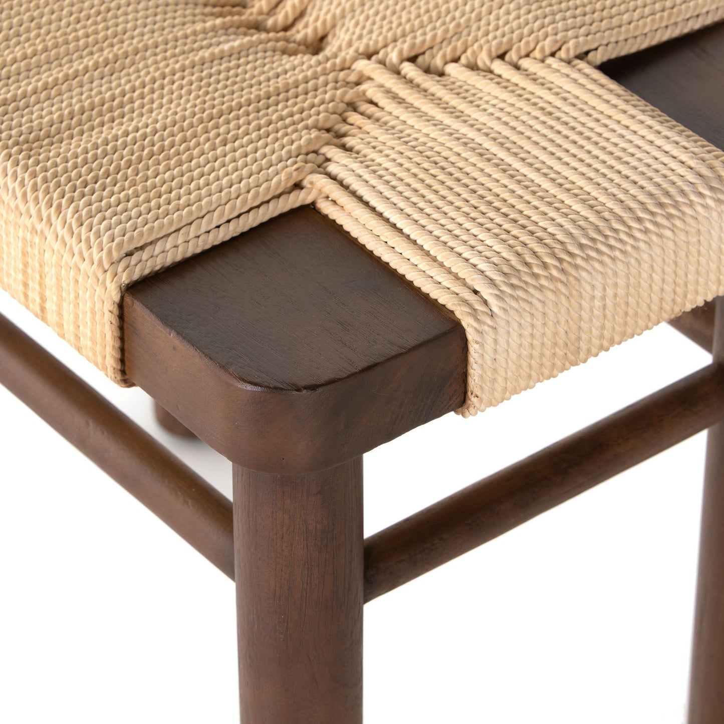 Tabouret Shona à quatre mains en coton vintage
