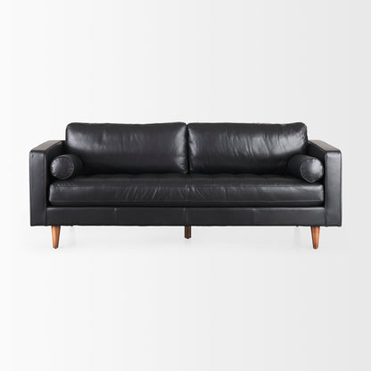 Canapé Arne en cuir noir