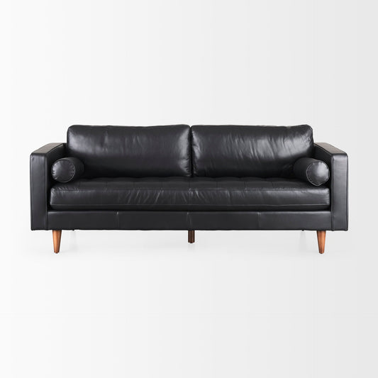 Canapé Arne en cuir noir