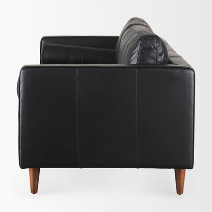 Canapé Arne en cuir noir