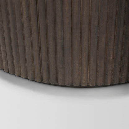 Armoire demi-lune à cannelures Talia en moka