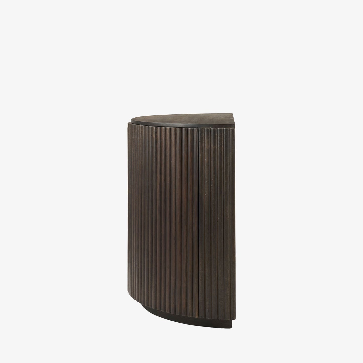 Armoire demi-lune à cannelures Talia en moka