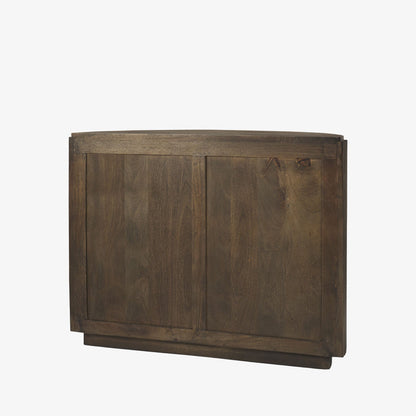 Armoire demi-lune à cannelures Talia en moka