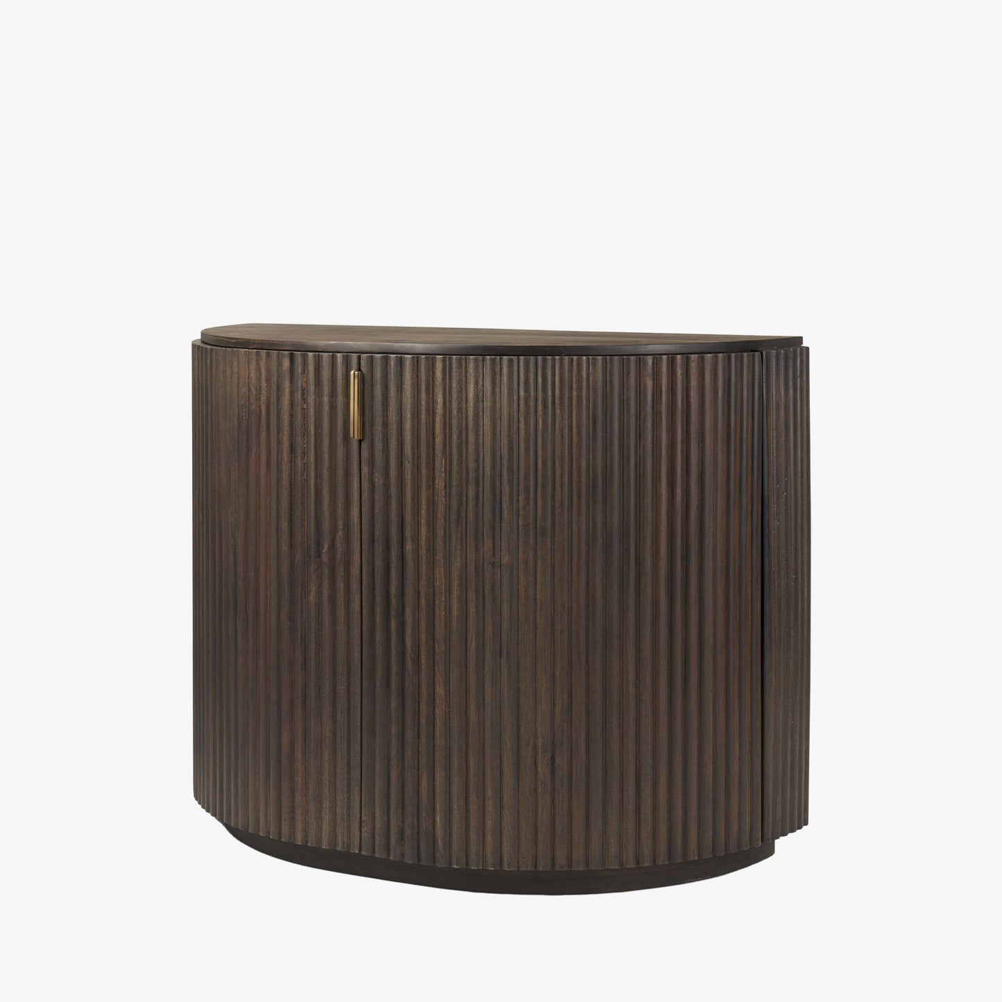 Armoire demi-lune à cannelures Talia en moka