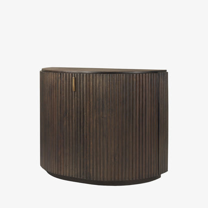 Armoire demi-lune à cannelures Talia en moka