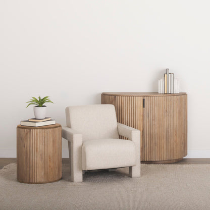 Armoire demi-lune Talia en cannes naturelles