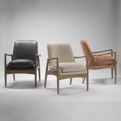 Fauteuil d'appoint Winston en cognac