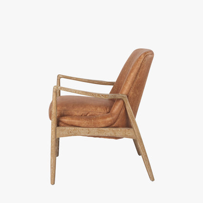 Fauteuil d'appoint Winston en cognac