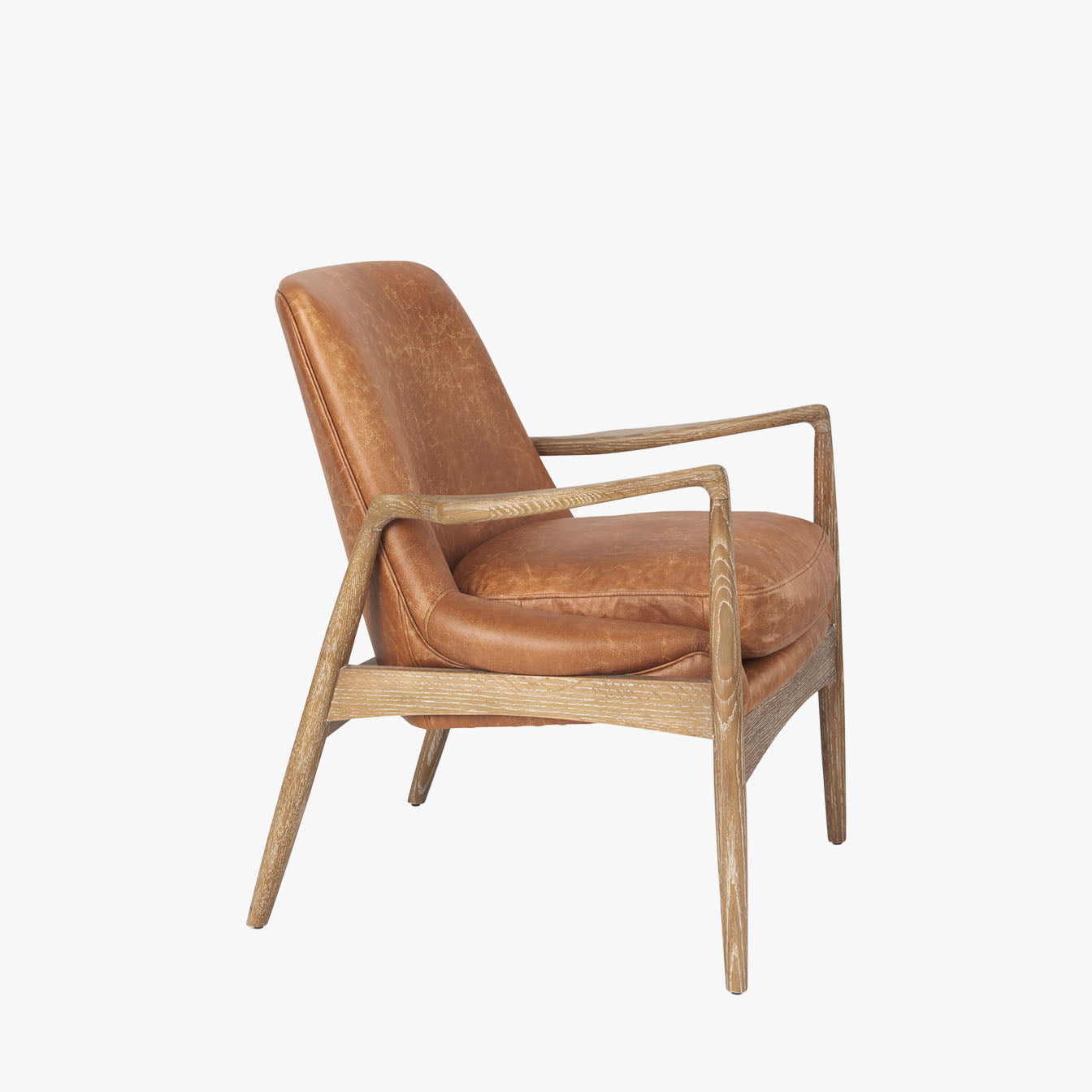 Fauteuil d'appoint Winston en cognac