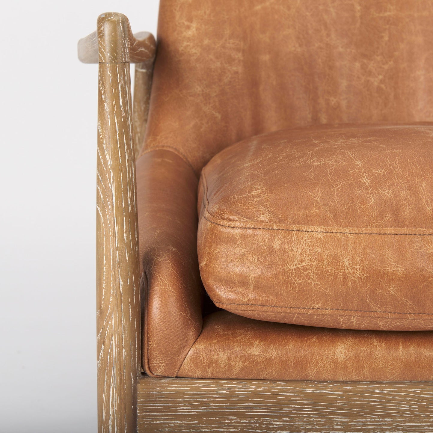 Fauteuil d'appoint Winston en cognac