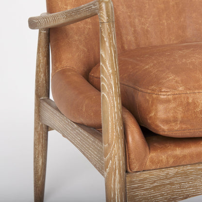 Fauteuil d'appoint Winston en cognac