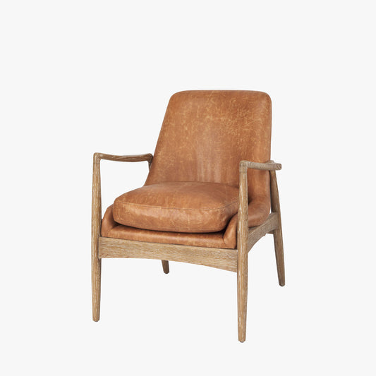 Fauteuil d'appoint Winston en cognac