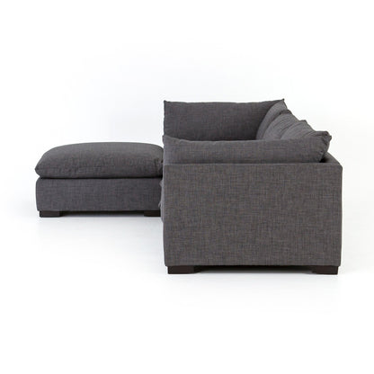 Canapé 3 pièces Westwood Four Hands avec pouf en anthracite Bennett