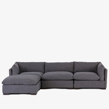 Canapé 3 pièces Westwood Four Hands avec pouf en anthracite Bennett