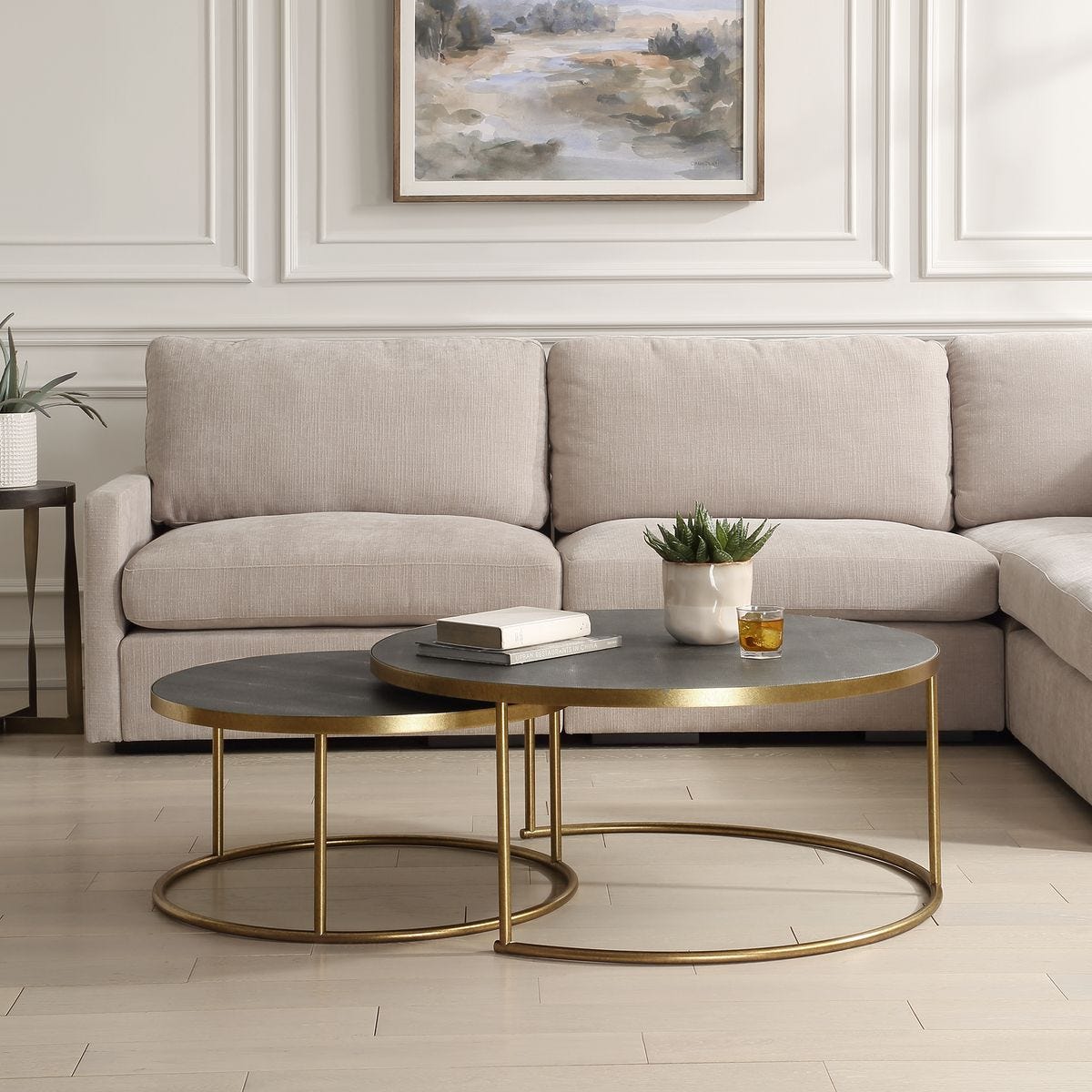 Tables basses gigognes Alston, lot de 2